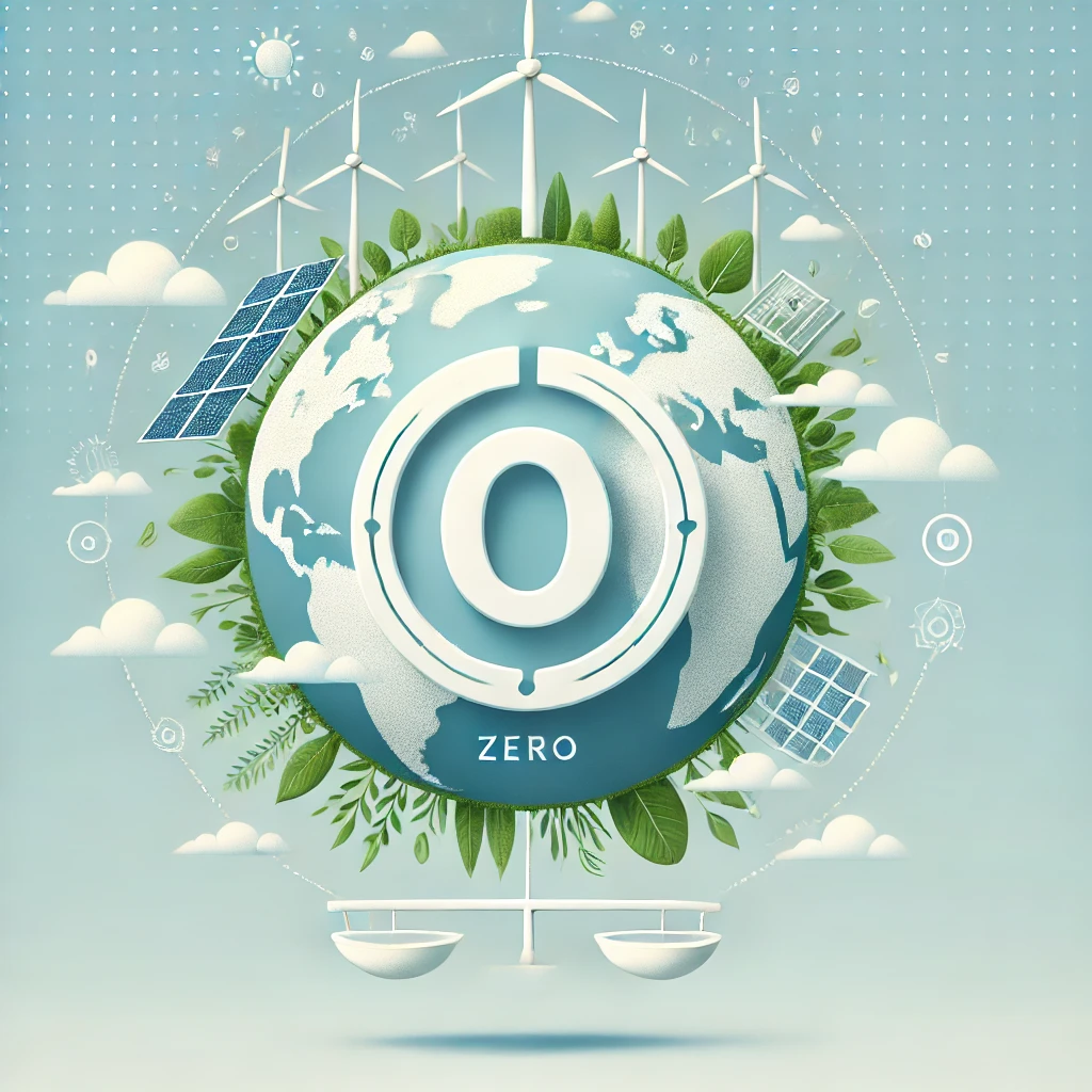 an illustration representing the net zero concept